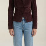 Natasha velvet jacket with button closure