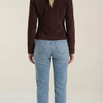 Natasha velvet jacket with button closure