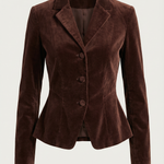 Natasha velvet jacket with button closure