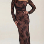 Nerissa long lace dress