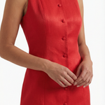 Patricia Sleeveless Mini Dress with Buttons