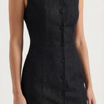 Patricia Sleeveless Mini Dress with Buttons