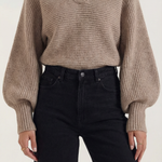 'Pauline' chunky knit sweater with a high neck