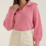'Pauline' chunky knit sweater with a high neck