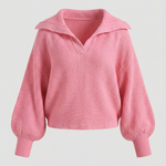 'Pauline' chunky knit sweater with a high neck