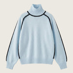 Turtleneck sweater with contrasting details
