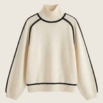 Turtleneck sweater with contrasting details