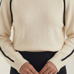 Turtleneck sweater with contrasting details