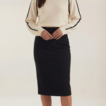 Turtleneck sweater with contrasting details