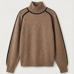 Turtleneck sweater with contrasting details