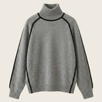 Turtleneck sweater with contrasting details