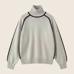 Turtleneck sweater with contrasting details