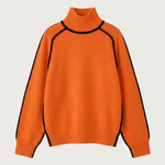 Turtleneck sweater with contrasting details