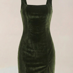 Rachelle Velvet Mini Dress with Square Neckline