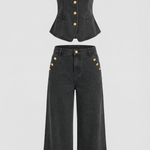 Rhonda Cotton and Denim Set