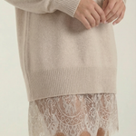 Rosemary knit dress with lace details