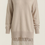 Rosemary knit dress with lace details