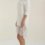 Rosemary knit dress with lace details