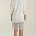 Rosemary knit dress with lace details