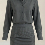 Sabrina Striped Set with Elegant Skirt