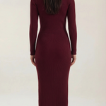 Sheila - Ribbed Fitted Midi Dress