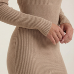 Sheila - Ribbed Fitted Midi Dress