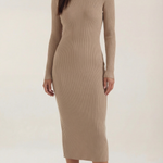Sheila - Ribbed Fitted Midi Dress