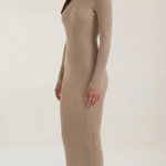 Sheila - Ribbed Fitted Midi Dress