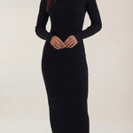 Sheila - Ribbed Fitted Midi Dress