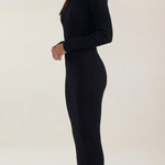 'Sheila' Striped Bodycon Midi Dress