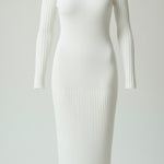 Sheila - Ribbed Fitted Midi Dress