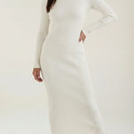 Sheila - Ribbed Fitted Midi Dress