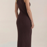 Sonia fitted midi dress with high neck