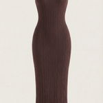 Sonia fitted midi dress with high neck
