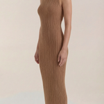 Sonia fitted midi dress with high neck