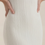 Sonia fitted midi dress with high neck