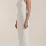 Sonia fitted midi dress with high neck