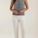 'Sylvia' Knitted Vest with Button Details
