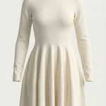 Tiffany Mini Dress with Long Sleeves and Pleats