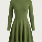 Tiffany Mini Dress with Long Sleeves and Pleats