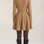 Tiffany Mini Dress with Long Sleeves and Pleats