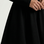 Tiffany Mini Dress with Long Sleeves and Pleats