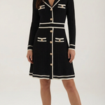 Tracy | Elegant Knit Dress with Contrasting Trim for Women