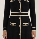 Tracy | Elegant Knit Dress with Contrasting Trim for Women