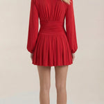 Tricia Mini Dress with V-Neck