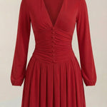 Tricia Mini Dress with V-Neck