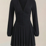 Tricia Mini Dress with V-Neck