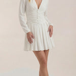 Tricia Mini Dress with V-Neck