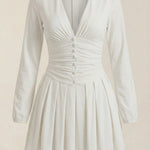 Tricia Mini Dress with V-Neck