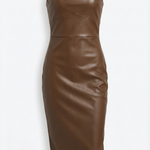 Yvonne faux leather bodycon dress
